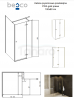 BESCO Kabina prysznicowa Pixa Gold 100x80 Prawa PPP-108-195G